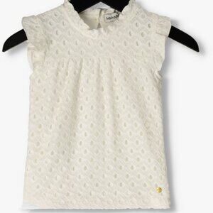 Koko Noko white eyelet short ruffled sleeve shirt size 5